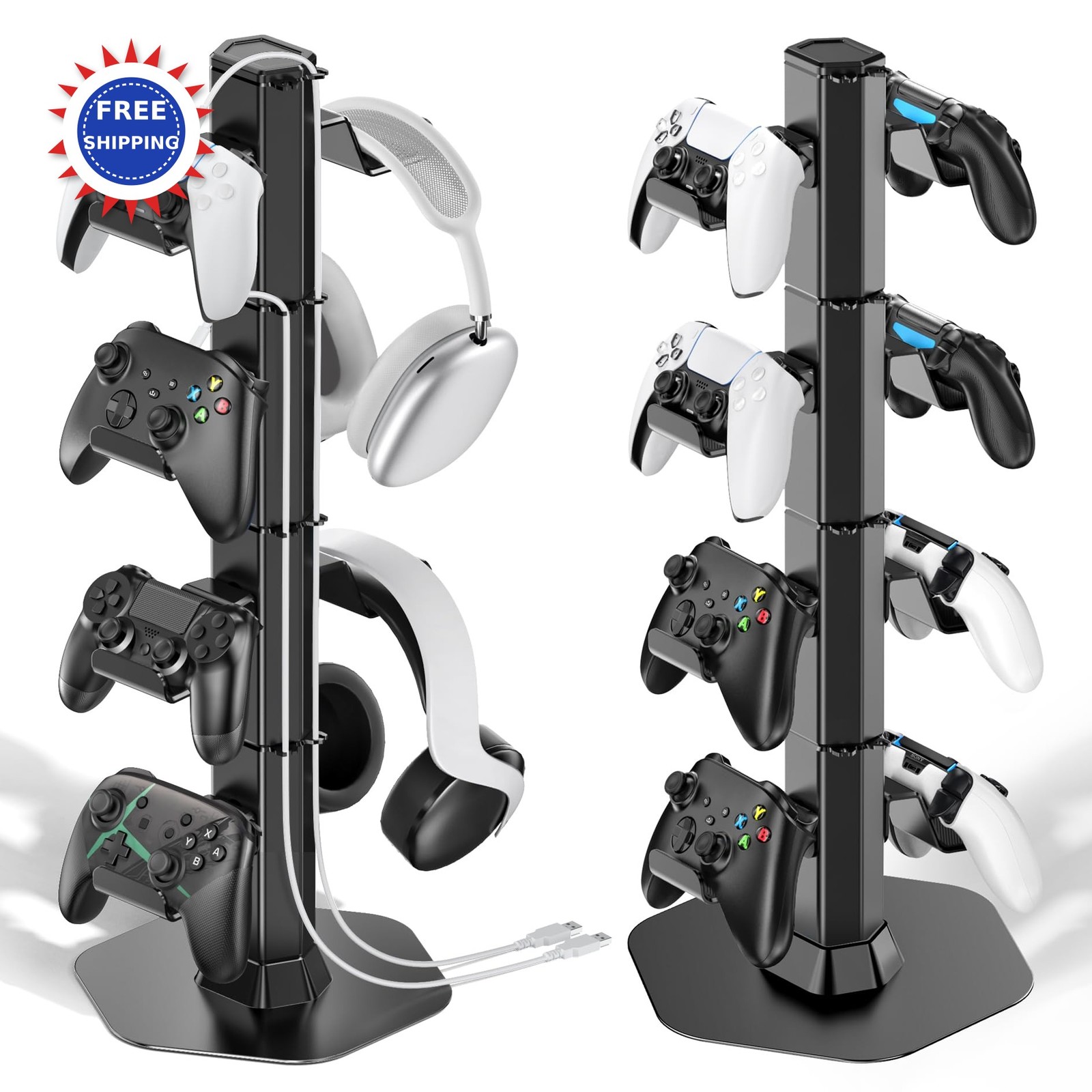 Controller Headset Holder Desk Charger Cable Organizer PS5 Xbox PS4 Switch