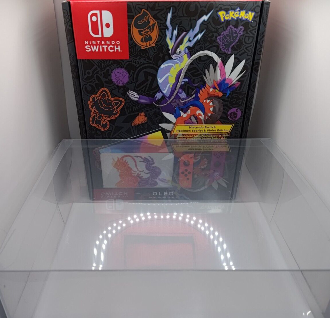 OLED Switch Console Box Protector & Display Case, Fits All OLED MARIO EDITION!