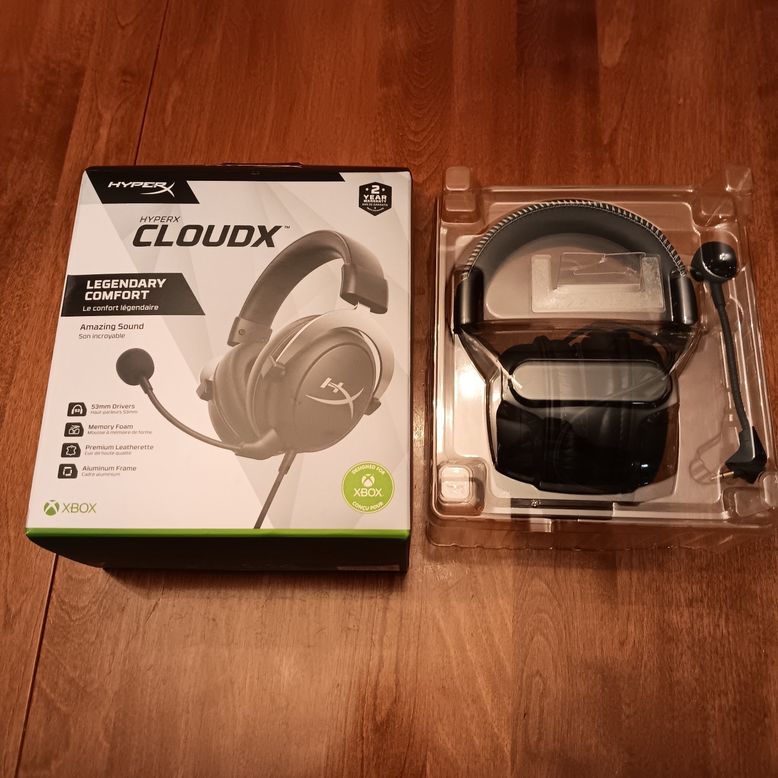 HyperX HHSC2-CG-SL/G CloudX Gaming Headset (Black-Silver) – Xbox NEW