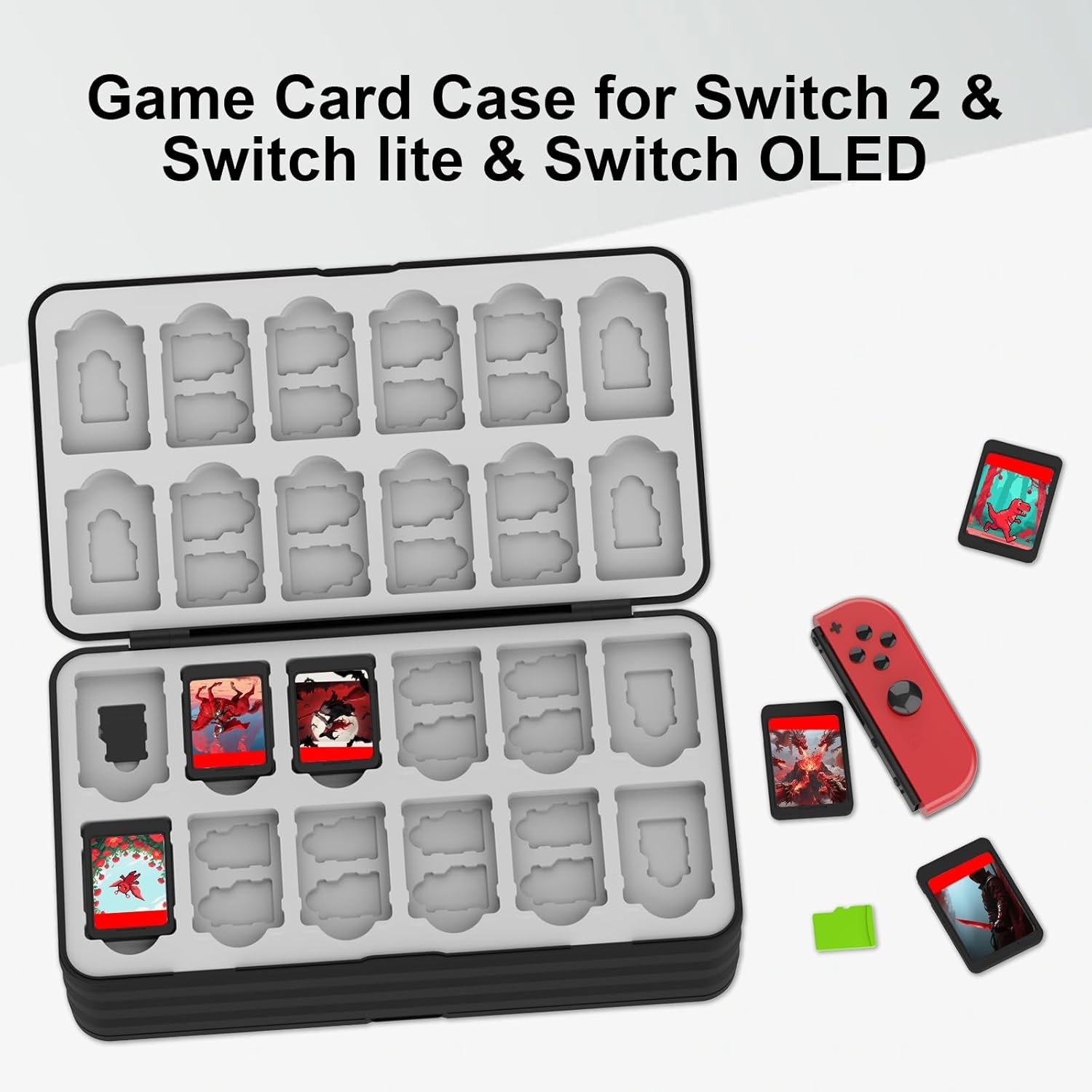 For Nintendo Switch Game Card Case – 48 / 96 / 120 Slot Storage Box & SD Cards