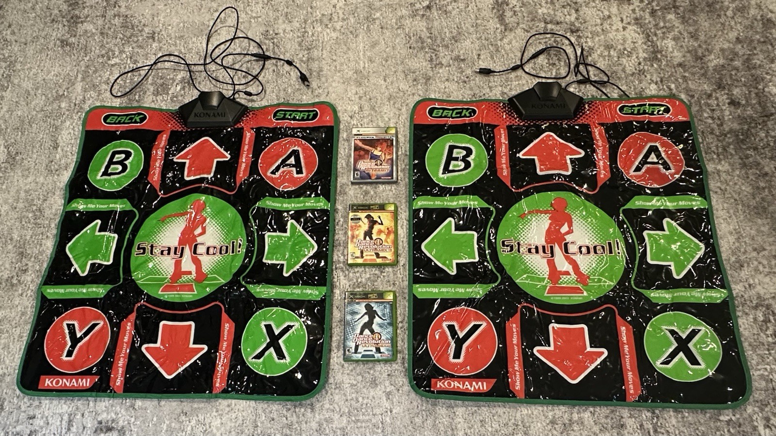 Konami Dance Dance Revolution DDR Ultra Mix 1, 3 & 4 w/2 Stay Cool Mats (Xbox)