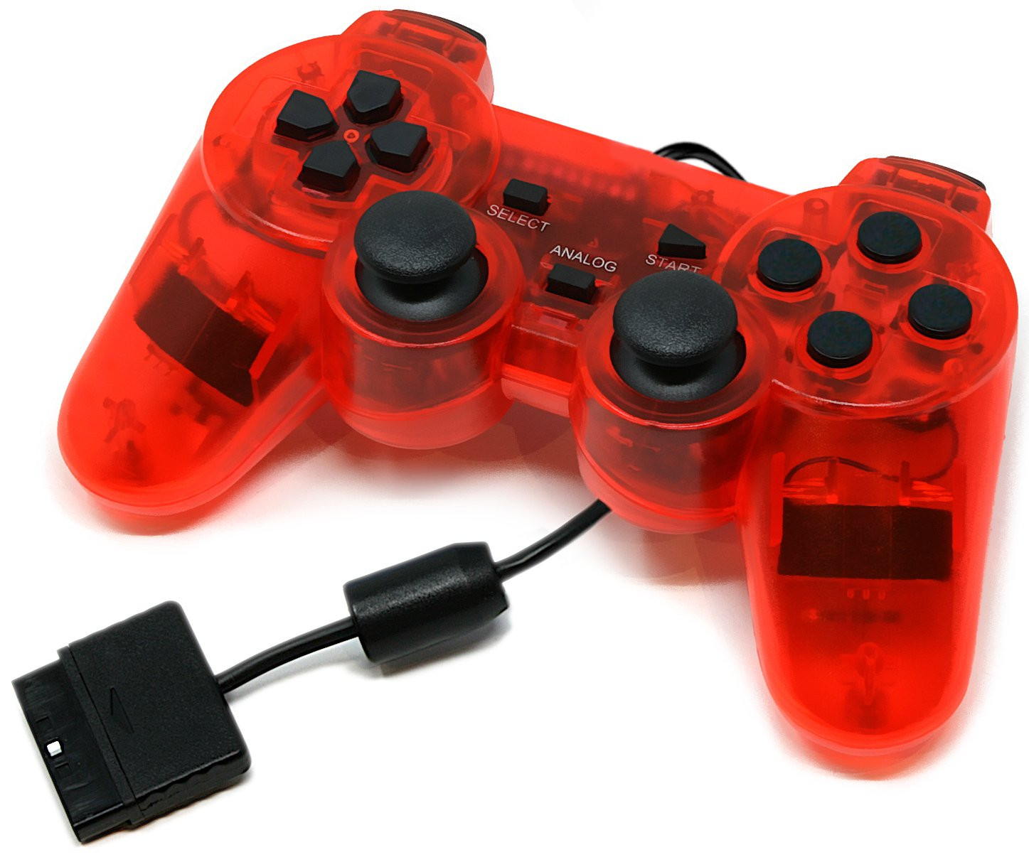 A Set of 1 Controller Fit For PlayStation PS2 Wired Blue Red Green US