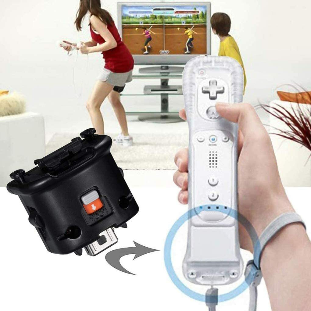 For Official Nintendo Wii Remote Controller Motion Plus Adapter Sensor Black