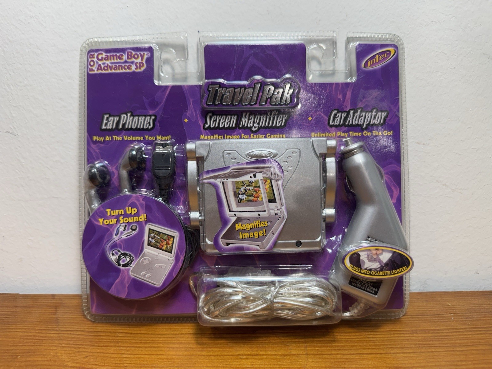 Vintage Intec Game Boy Advance SP Travel Pack SILVER New Sealed 3 Piece 2003