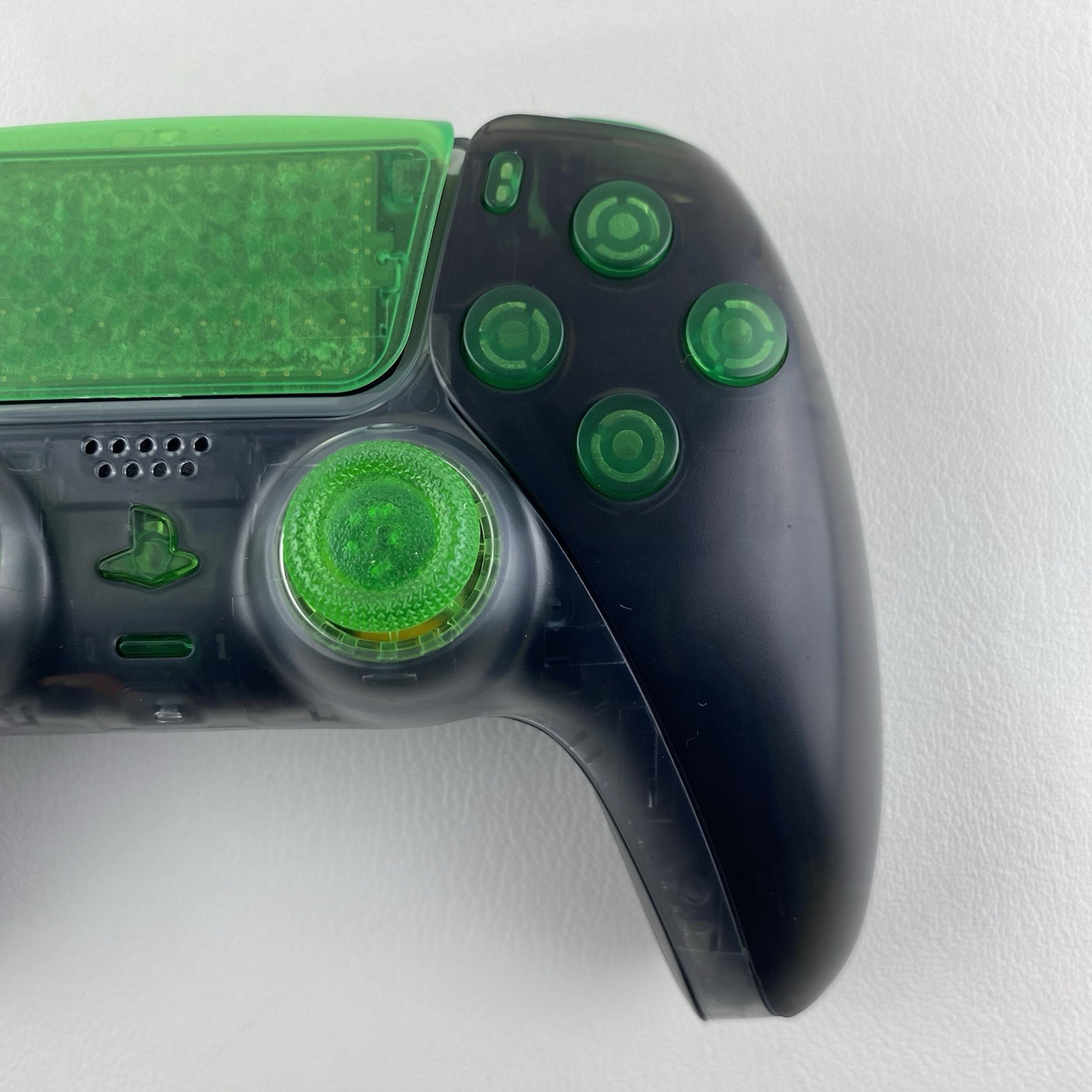 Sony PS5 DualSense Wireless Controller Custom Smoke Black Green w Hall Effect