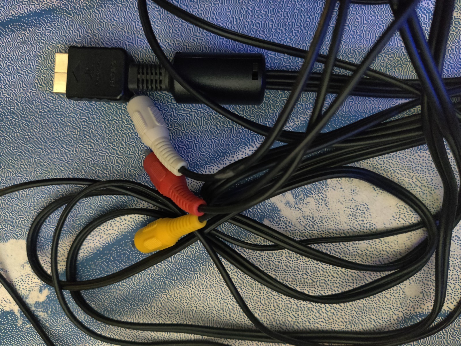 Genuine Sony Playstation Cable A/V Audio Video Cord RCA Red Yellow White
