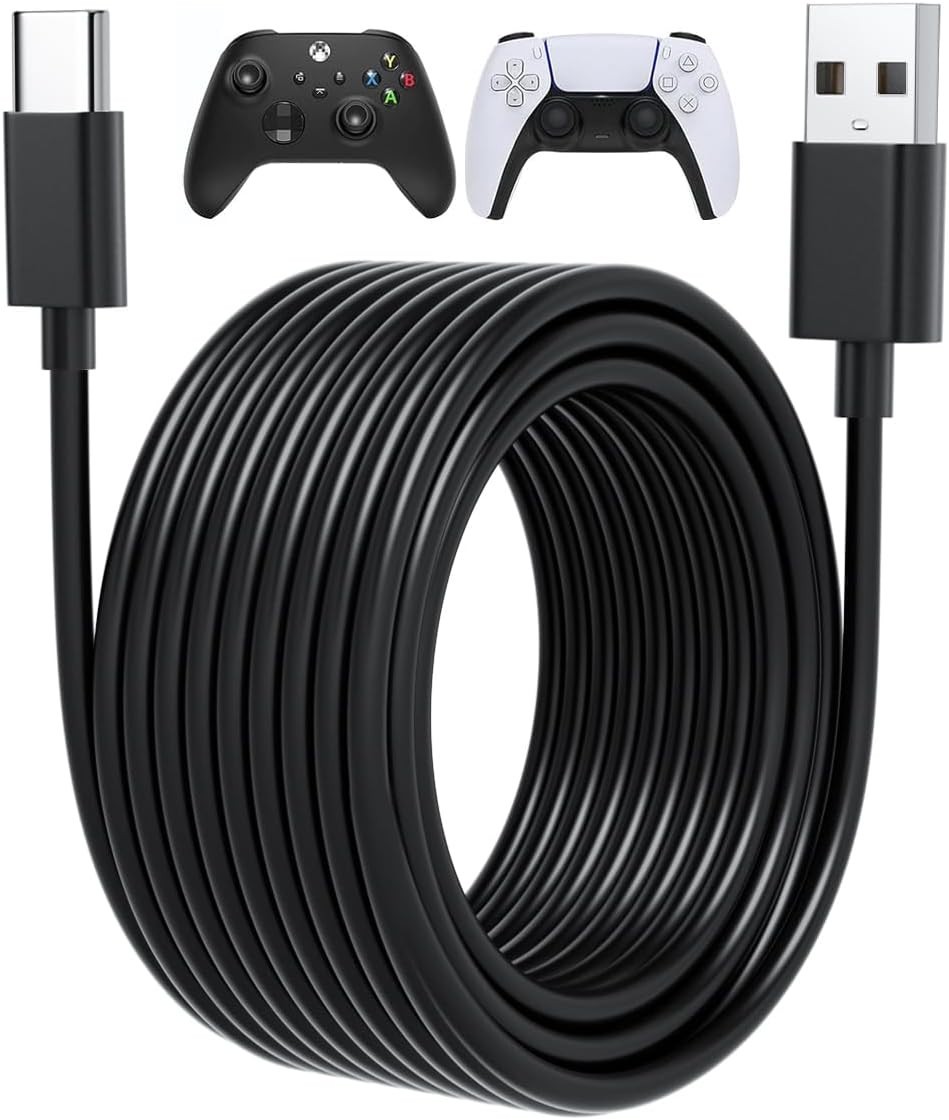 15FT Long USB C Cable PS5 Controller Charger Cord for Xbox Series X/Series 15ft