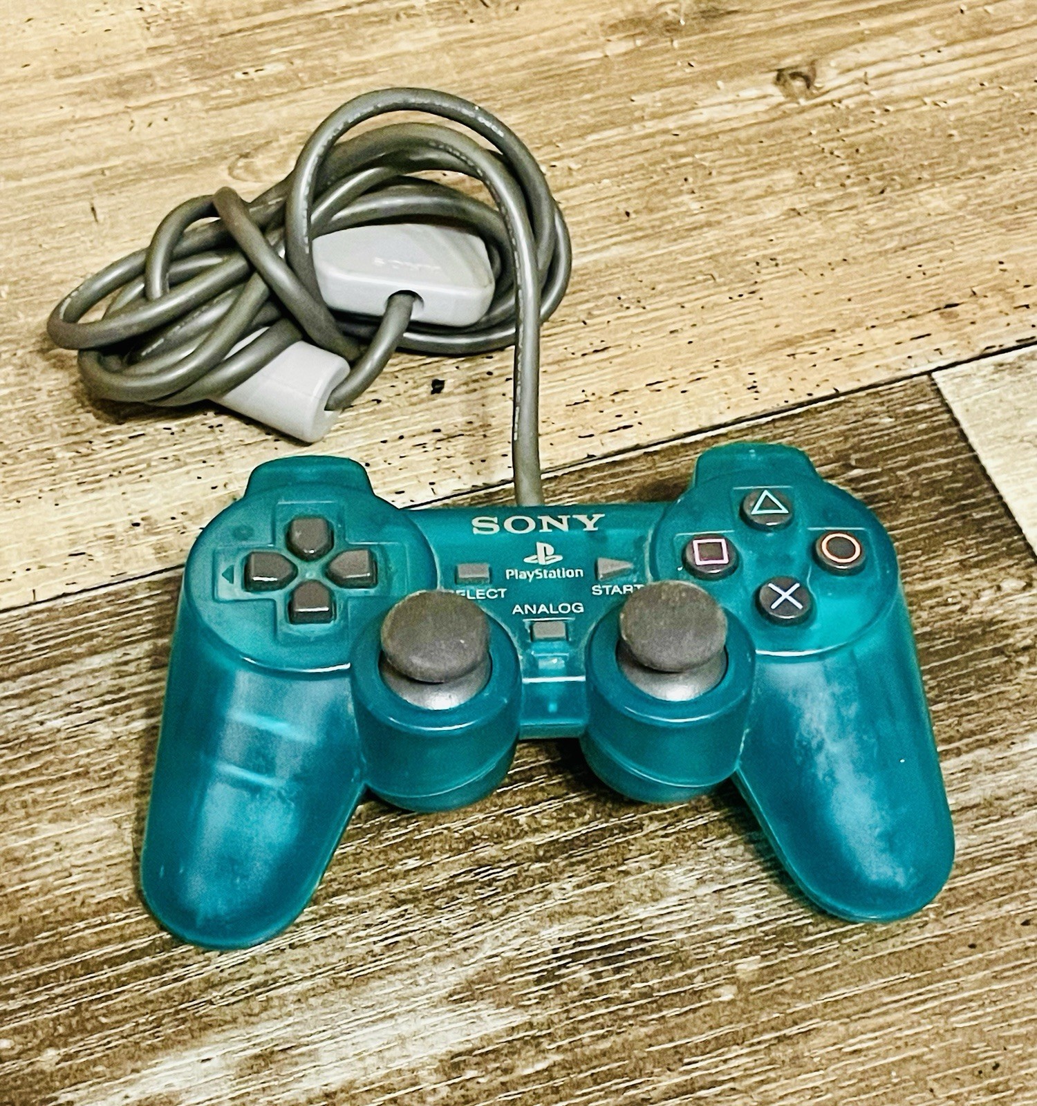 Sony PlayStation PS1 Controller Emerald Green, Dual Shock, SCPH-1200