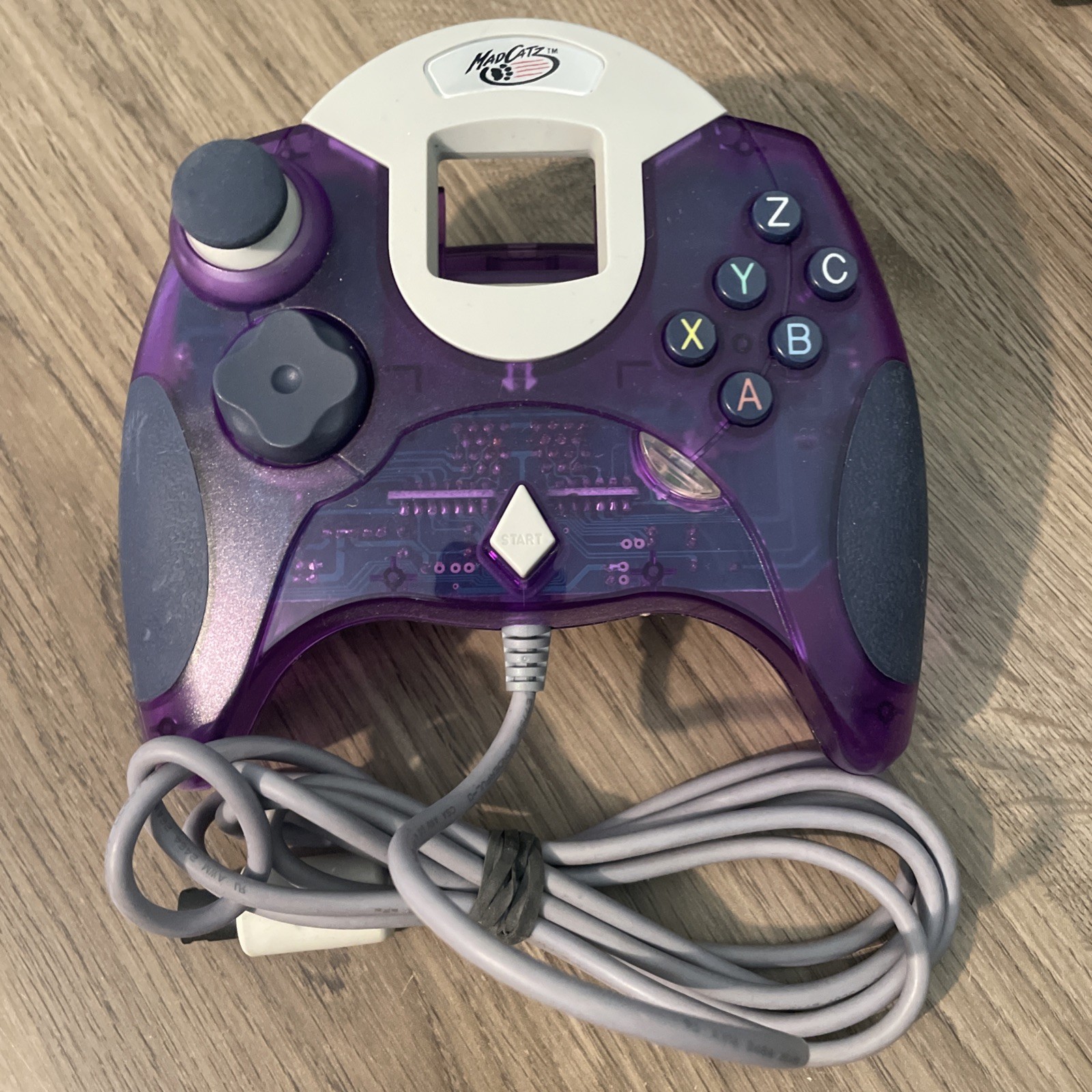 Clear Purple Mad Catz Controller Dream pad for Sega Dreamcast