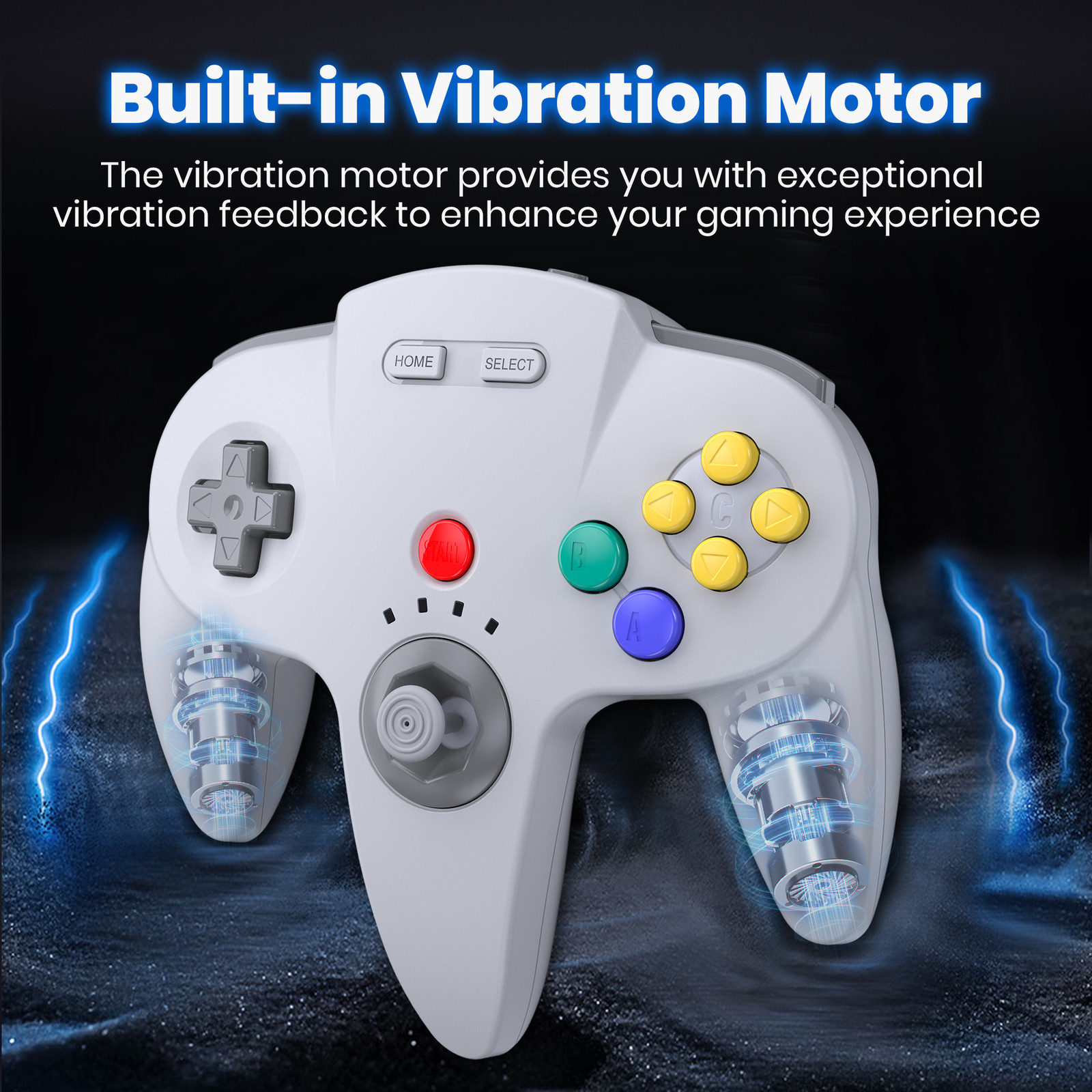 2.4G Wireless N64 Controller Console Gamedpad w/Rumble Pak For Nintendo N64 US
