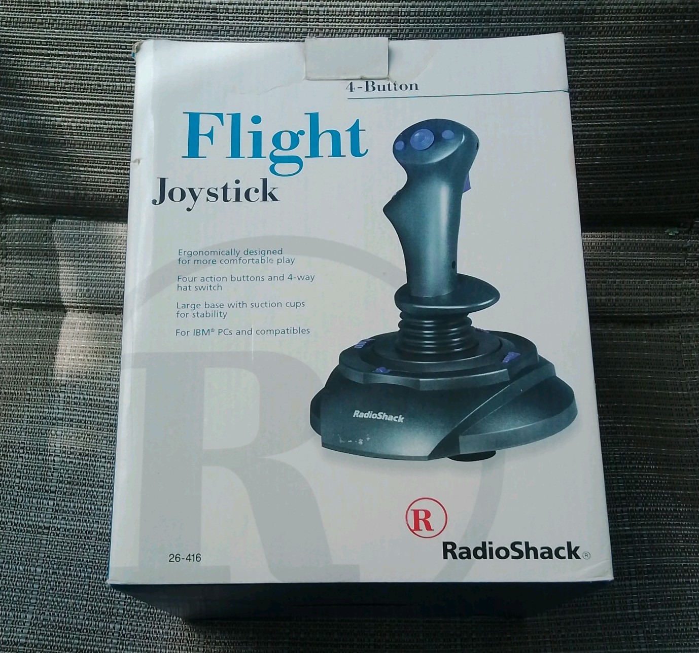 RadioShack Flight Joystick 4-Button Wired Ergonomic IBM PC/PC Black 26-416