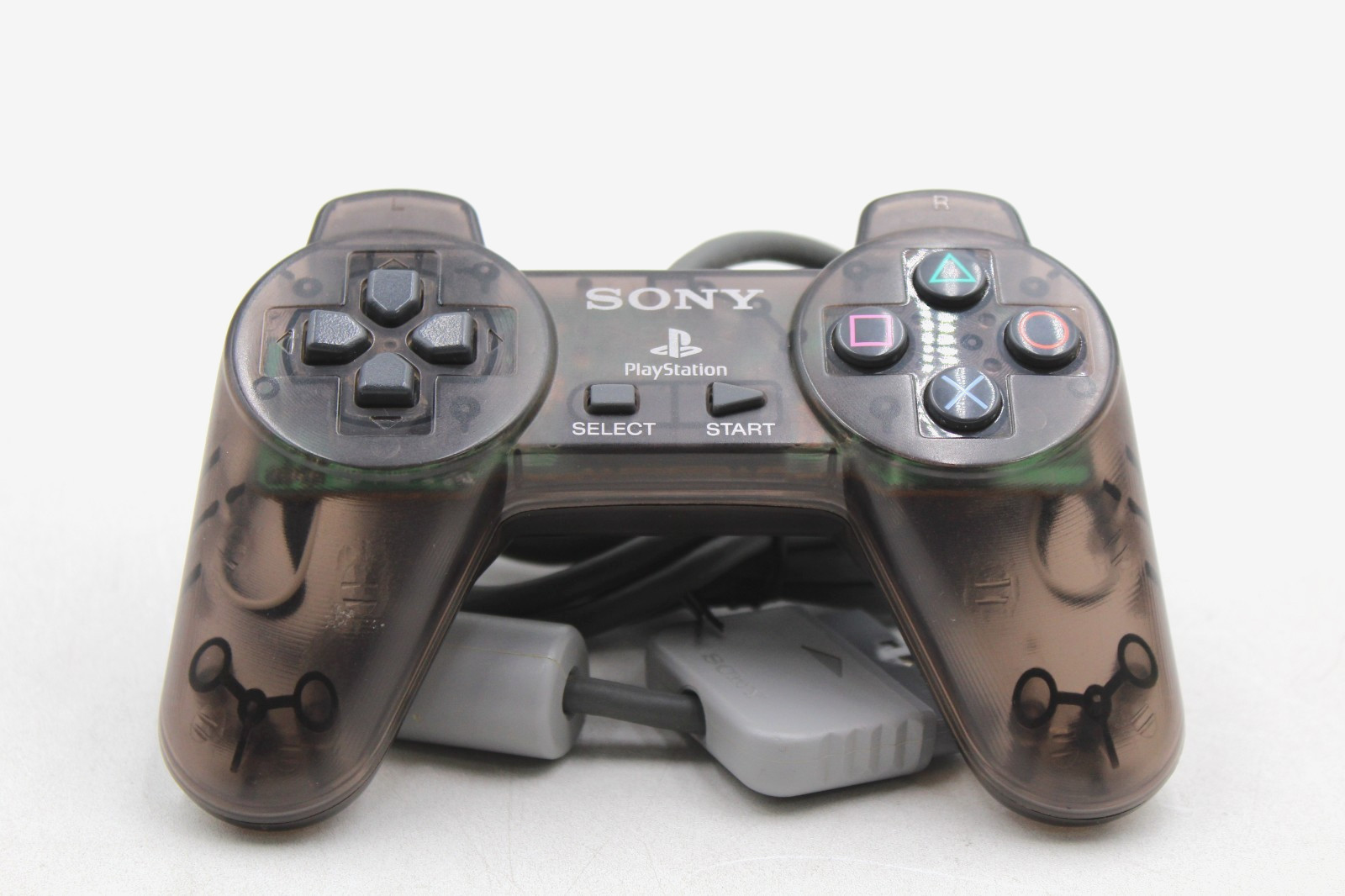 Sony PlayStation 1 Smoke Gray Transparent Controller