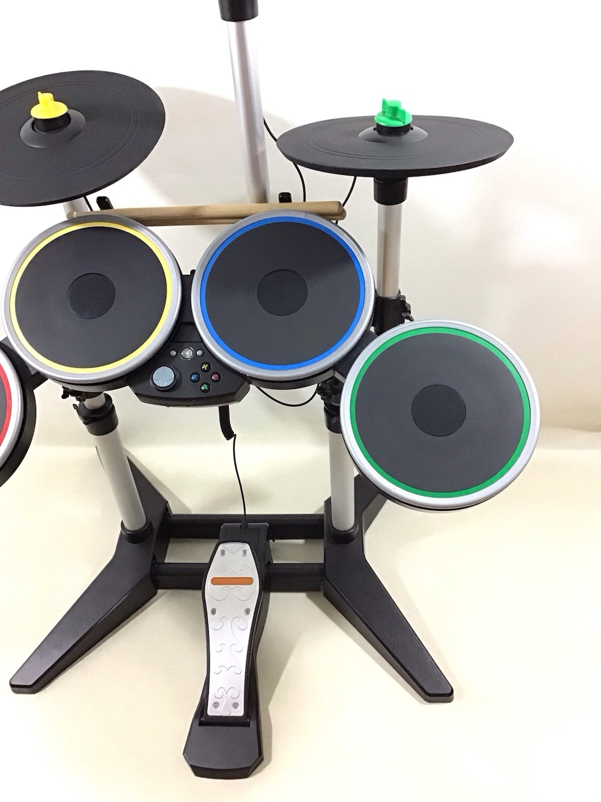 Xbox 360 Rock Band Drum Set, Cymbals, Sticks, Pedal, Mic