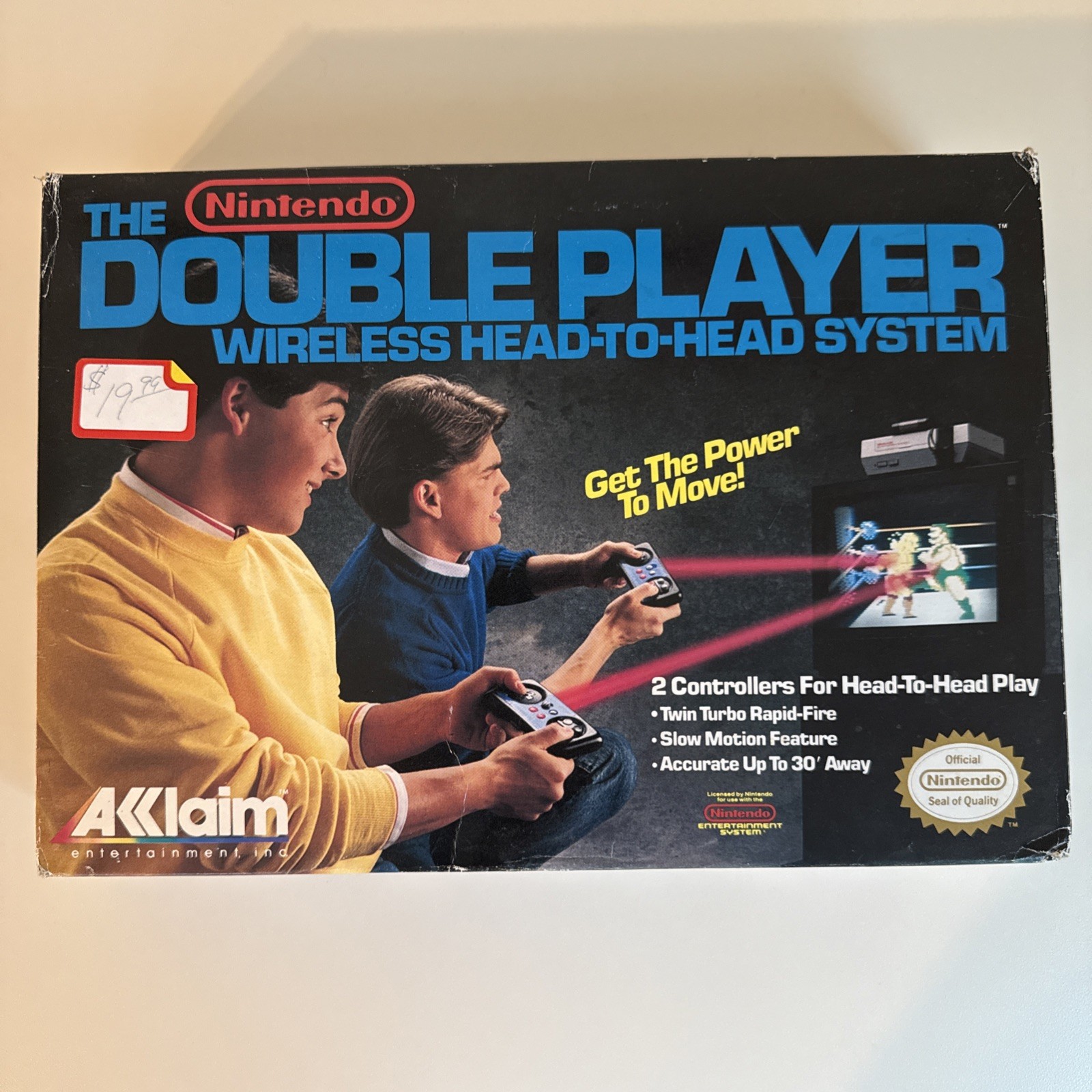 Acclaim 1988 Nintendo NES Double Player Wireless Controllers Complete Set