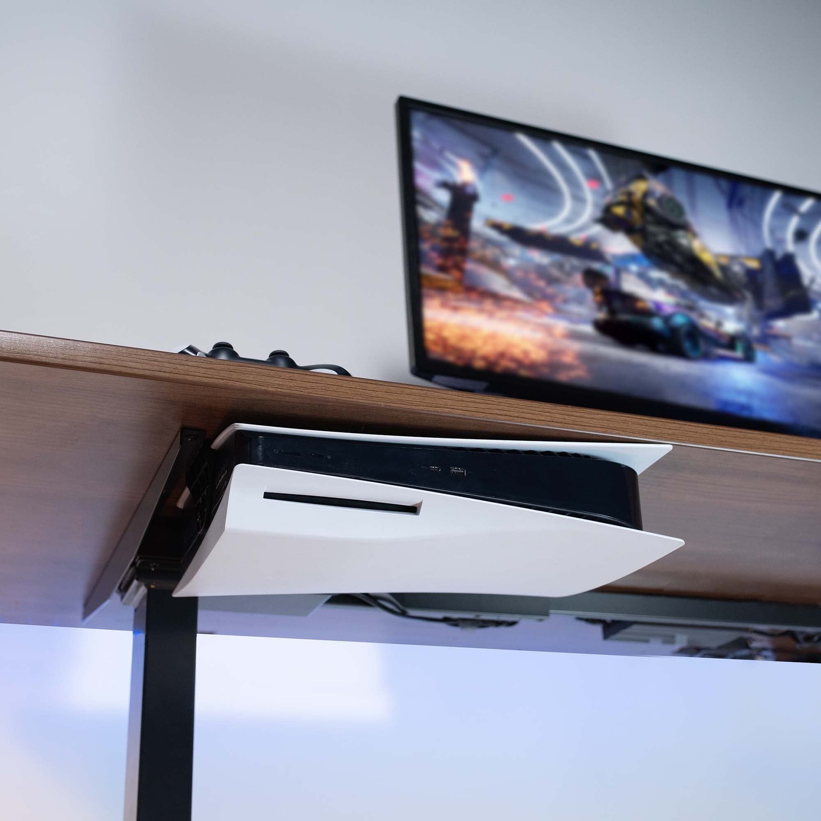 VIVO 2-in-1 Wall and Under Desk Mount Bracket Designed for PS5 Black