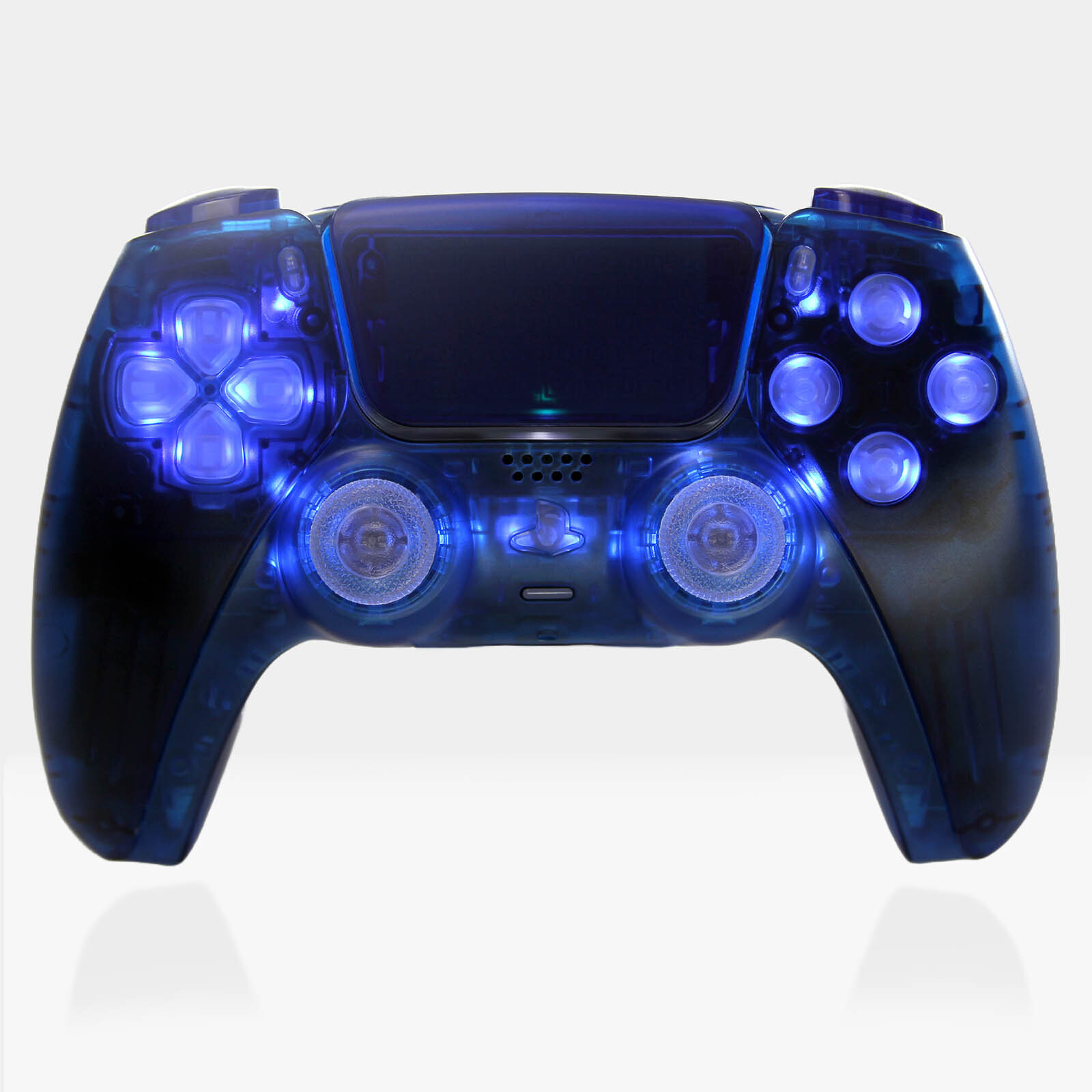 RGB LED Clear Blue Killscreen x Sony DualSense PS5 Custom Controller Clicky