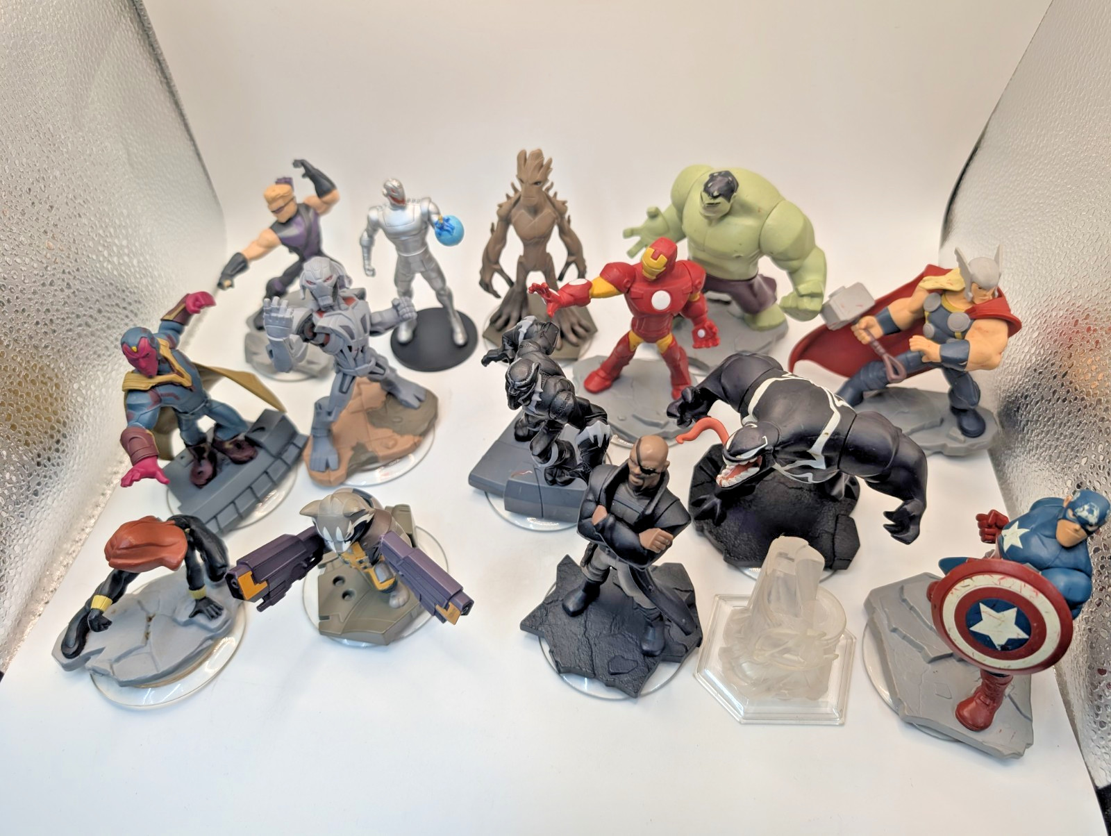 Disney Infinity Marvel Lot 14 Figures Hulk Iron Man Thor Venom Groot + Bonus