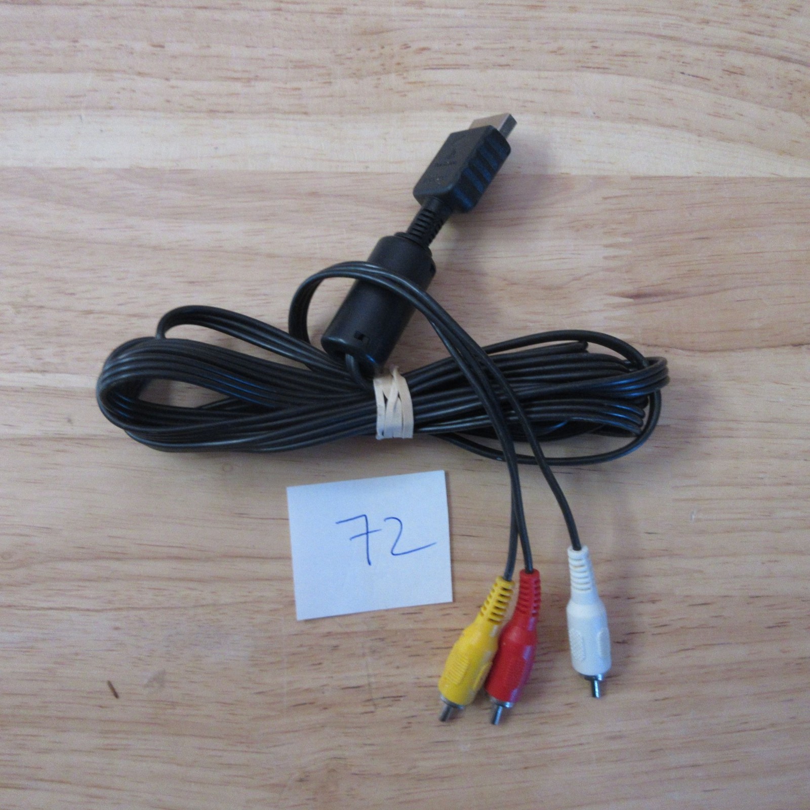 Original Playstation Composite Black Cable OEM Red White Yellow Prong