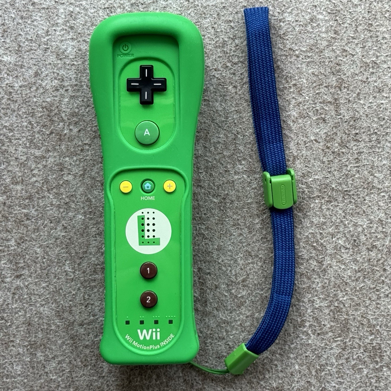 Nintendo Wii U Luigi Green Remote Plus Controller + Sleeve & Strap RVL-036