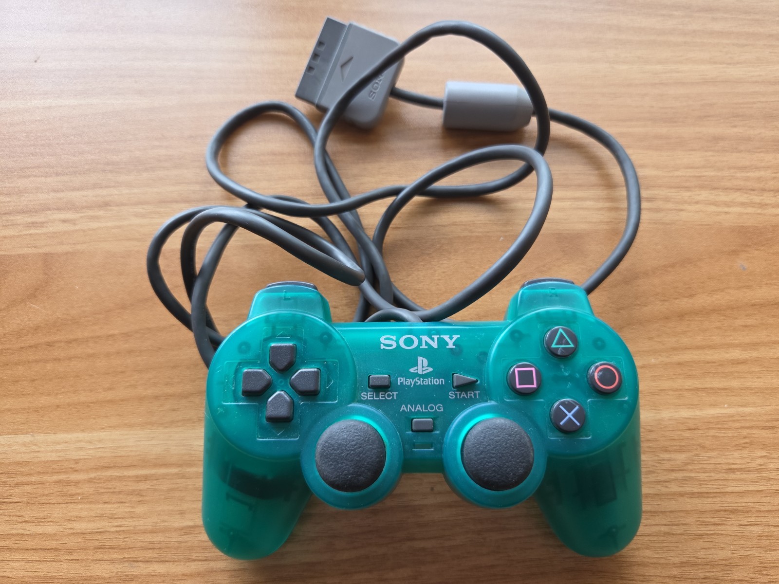 Sony PlayStation PS1 Controller Emerald Green, Dual Shock, SCPH-1200