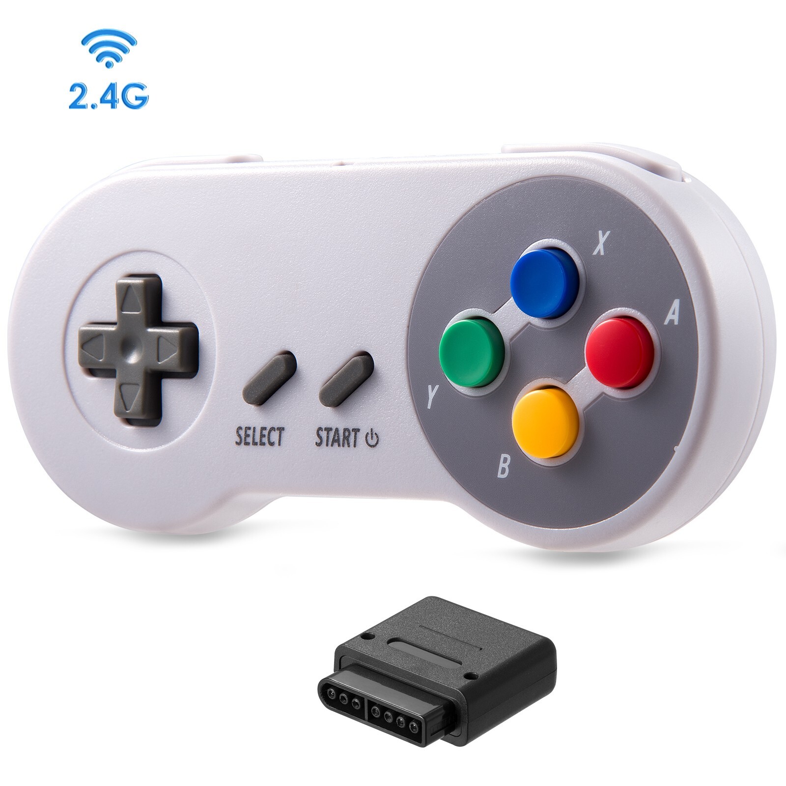 2.4 GHz Wireless Controller Game Pad for Super Classic Games SNES SFC Console