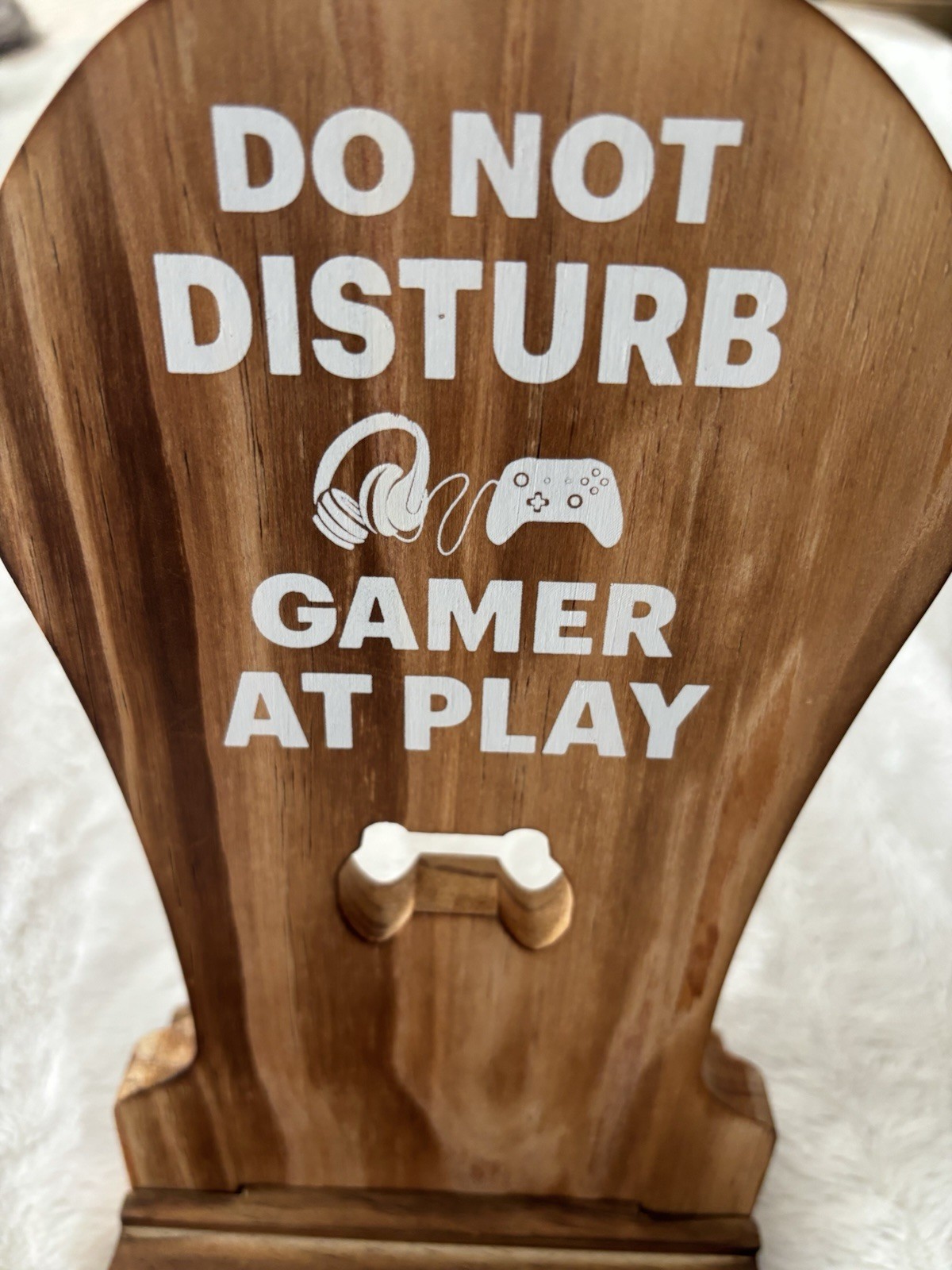 Wood Video Gamer Controller Holder 11 1/2 By 7 1/2 Inches