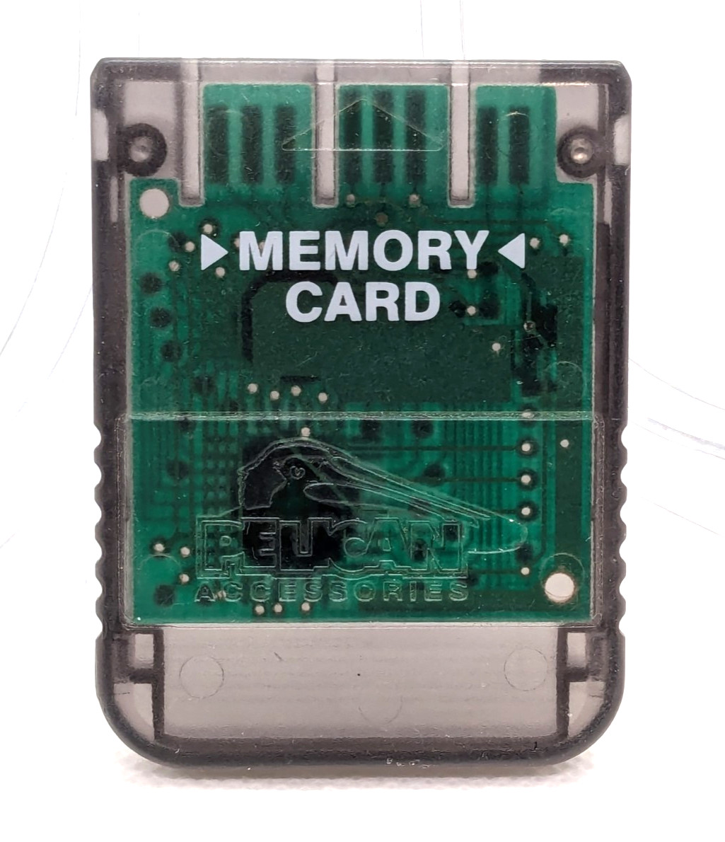 Pelican Accessories Brand Memory Card for Playstation 1 (PS1) 1MG Green Untested