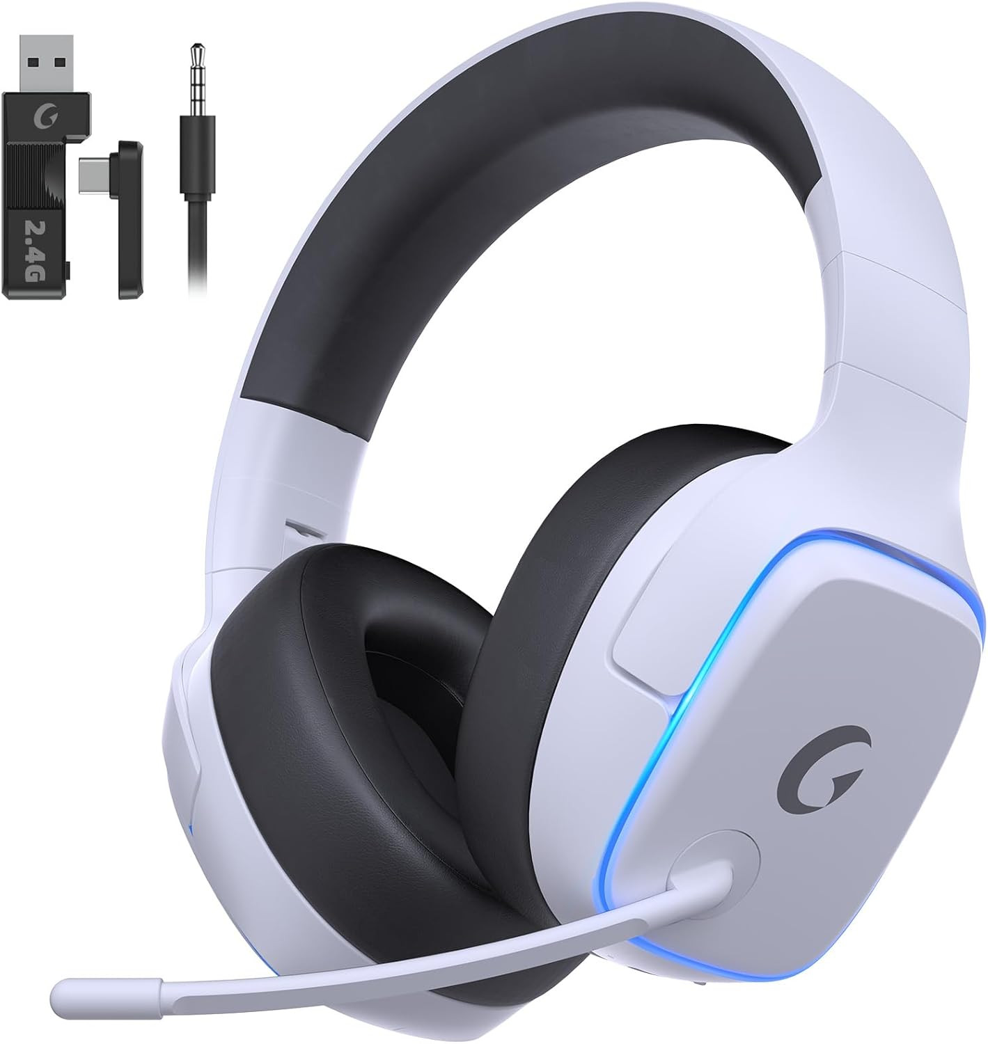 2.4Ghz Wireless Gaming Headsets for PS5, PS4, PC, Switch – Bluetooth 5.3 Gaming