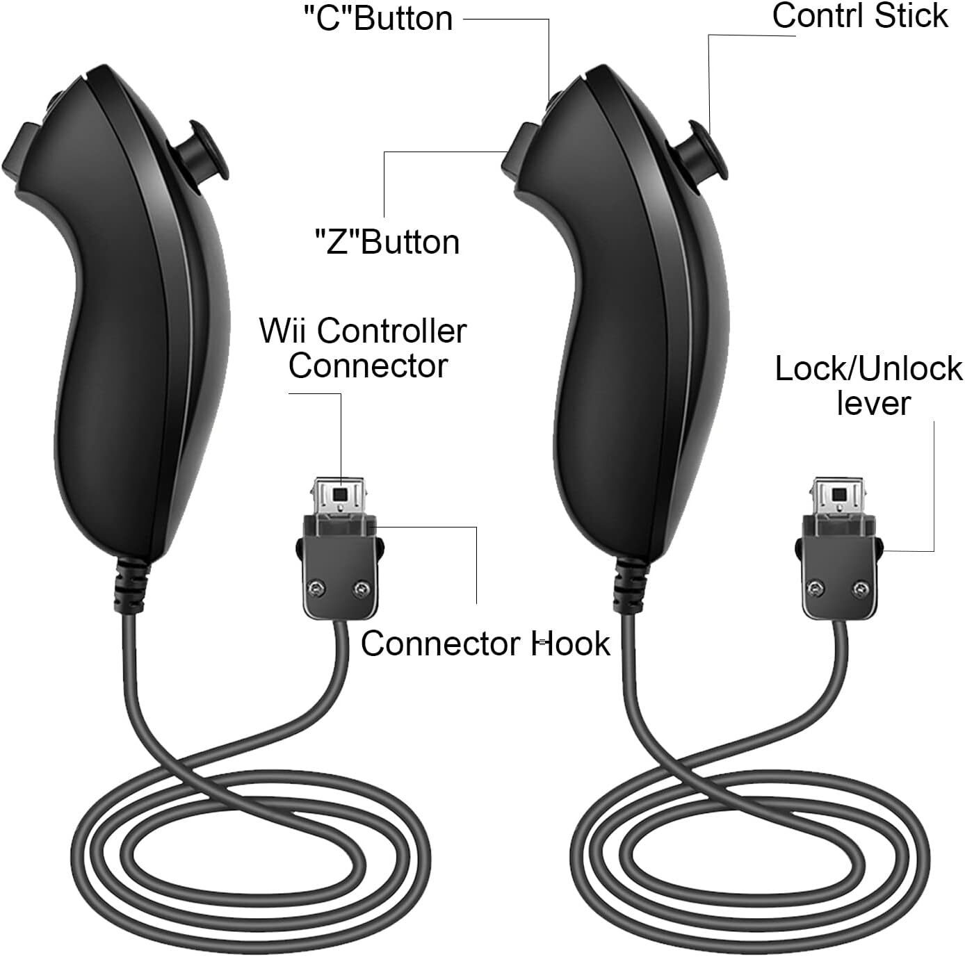 Built-in Motion Plus Remote Nunchuck Controller for Nintendo Wii Silicon Case