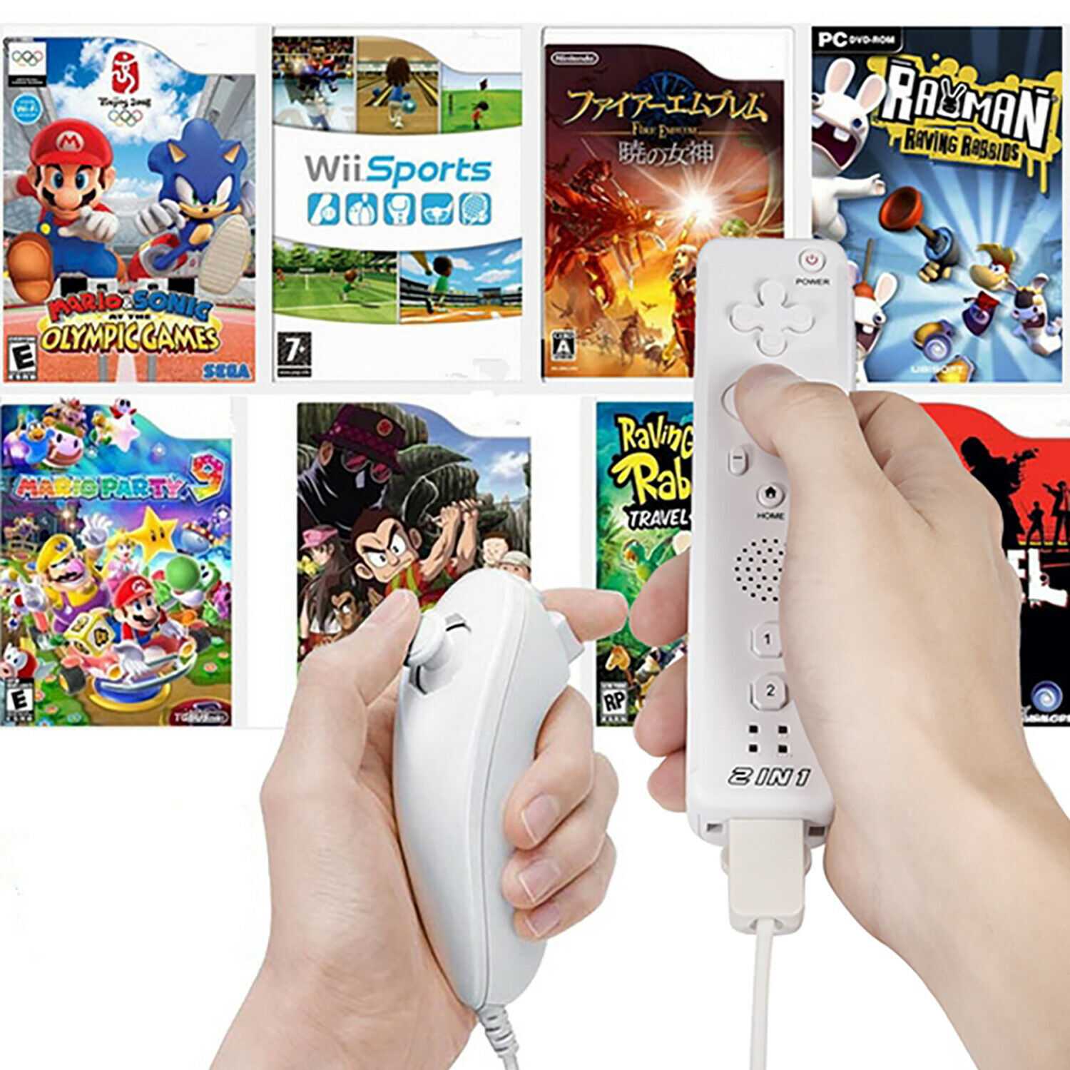 Remote Controller and Nunchuck Built in Motion Plus For Nintendo Wii/ Wii U