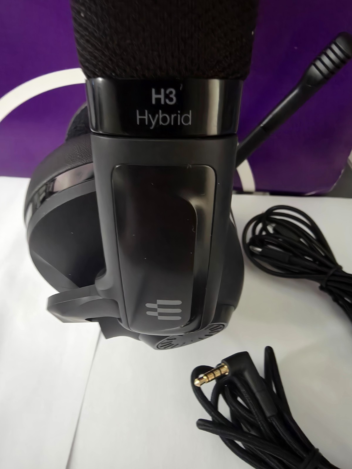HEPOS H3 Hybrid Headset Black Used Tested Working w/ Accessories