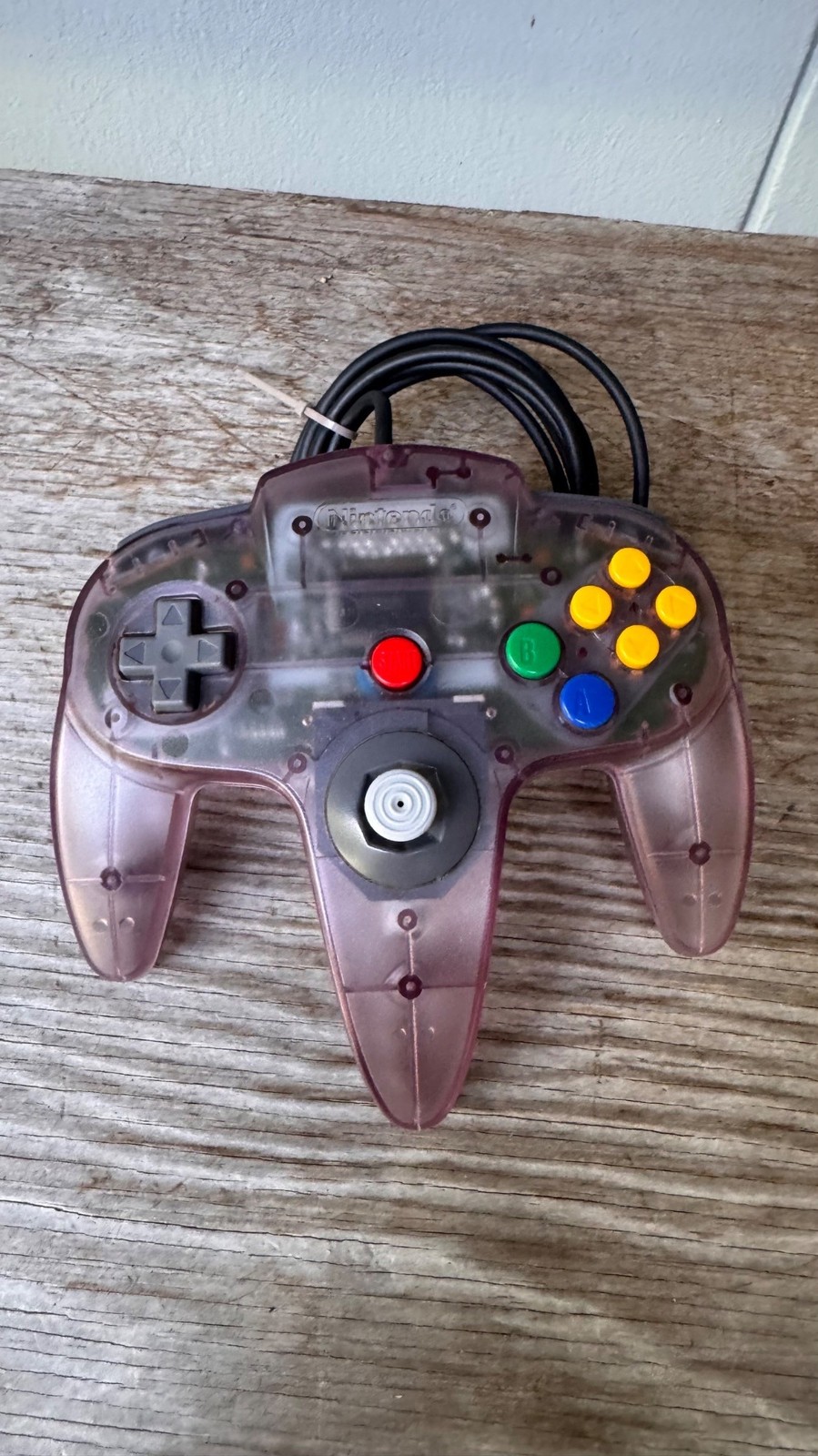 Nintendo 64 N64 Atomic Purple Clear OEM Controller Smoke Gray Authentic Tested