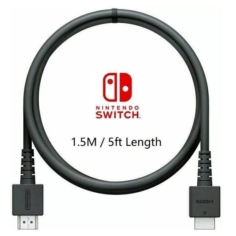 Original Nintendo HDMI cable for Switch TV Dock, Wii nes snes, 1.5 m / 5 feet