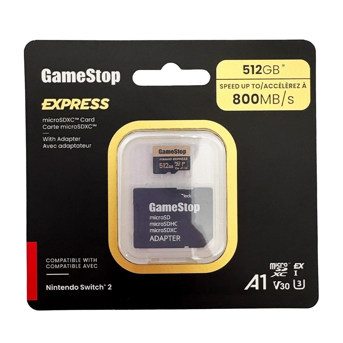 GameStop 512GB Express Micro SD Card (With Adapter) for Nintendo Switch 2
