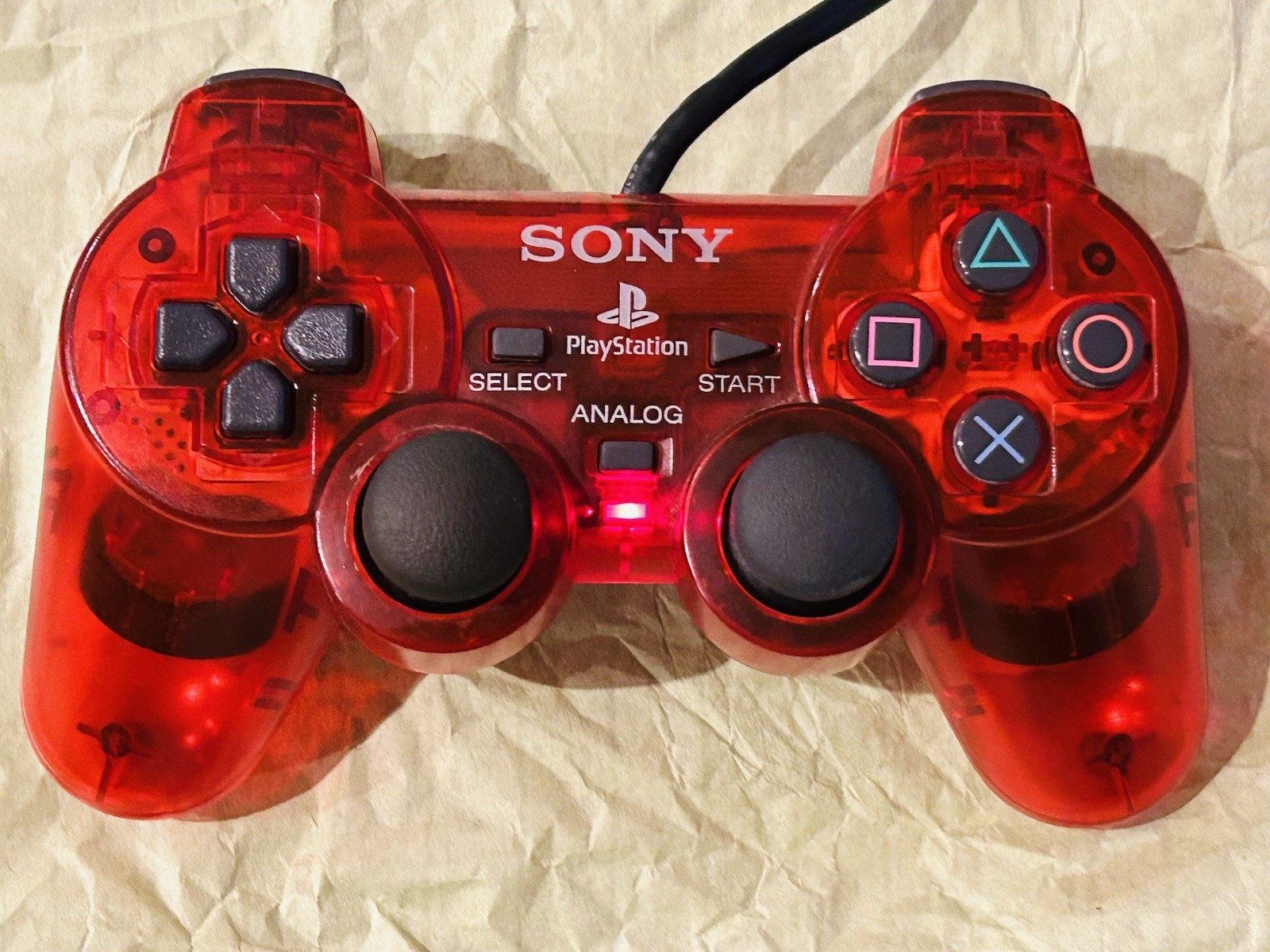 PlayStation PS2 Official Analog Controller Crimson Red SCPH-10010 Dual Shock 2