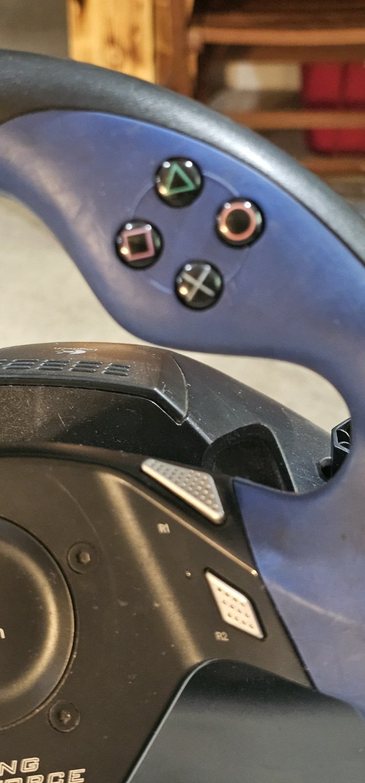 Logitech Driving Force Feedback Racing Steering Wheel and foot pedal UNTESTED