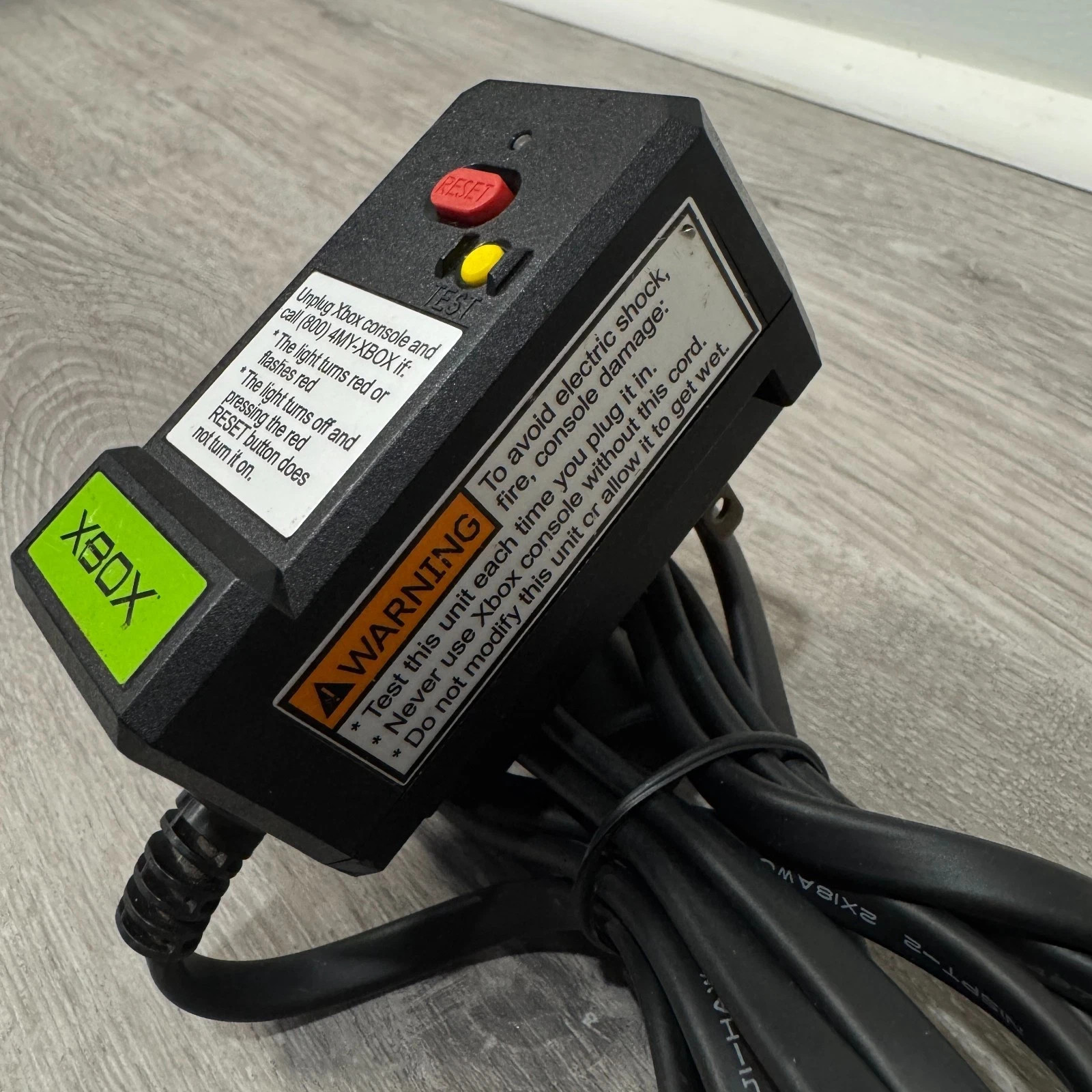 Original Microsoft OEM Xbox Protection Power Cord AC Adapter Cable X800563-100