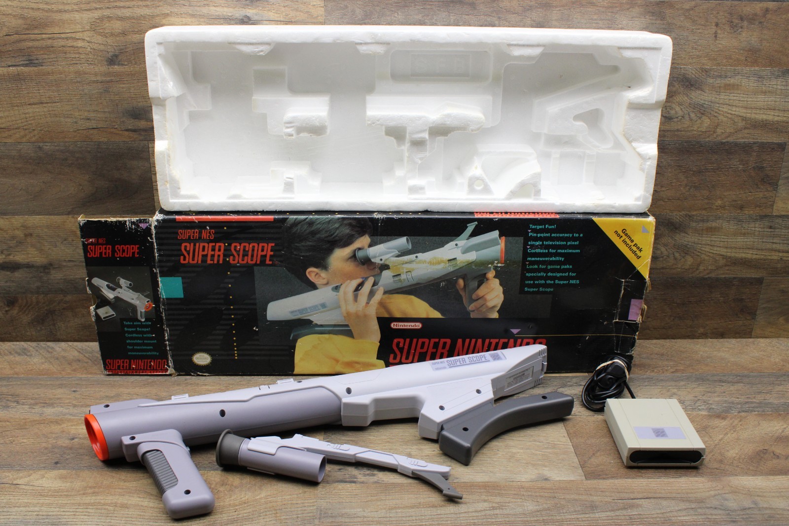 Nintendo SNES Super Scope Controller & Receiver ~ Complete in Box ~ SNES-013