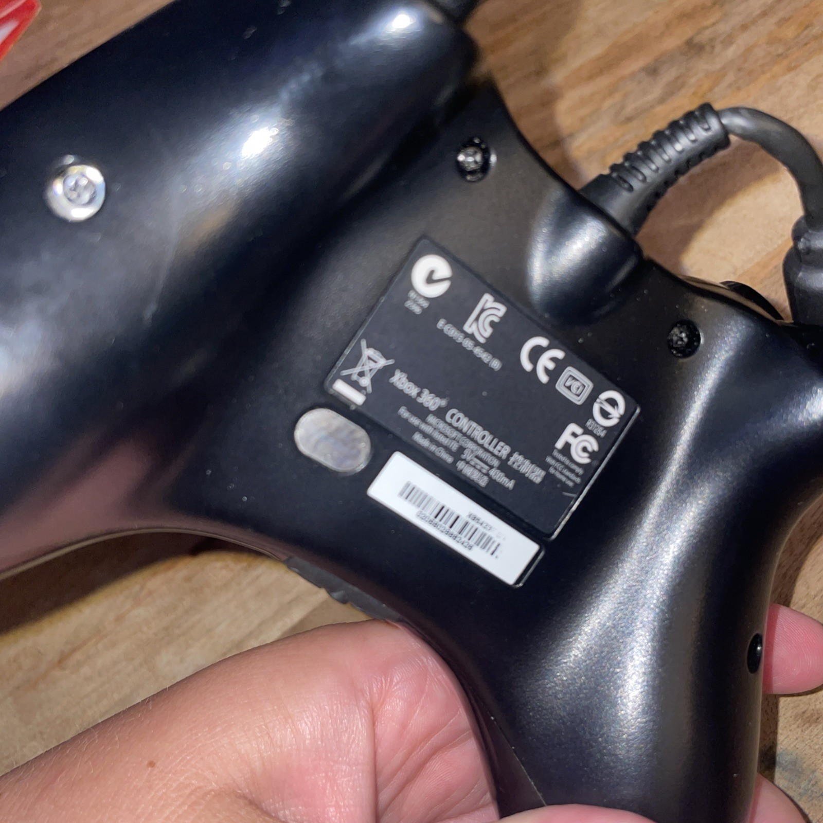 OEM Microsoft Xbox 360 Wired Controller, Black, USB Connector, 6 Ft Long Cable