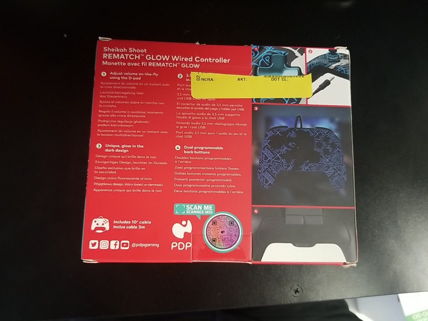 Nintendo Switch PDP Rematch Glow Wired Controller Zelda Glow In The Dark