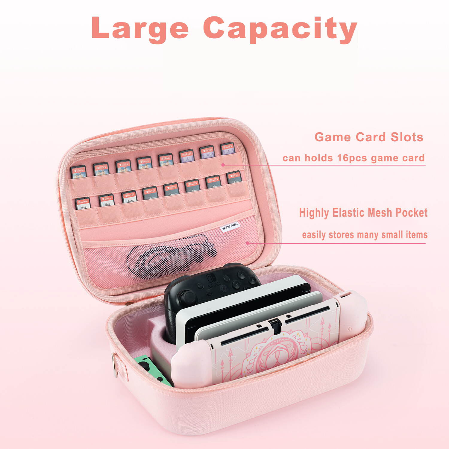 GeekShare MAX Storage Bag Travel Carry Cases for Nintendo Switch/OLED Wing Star