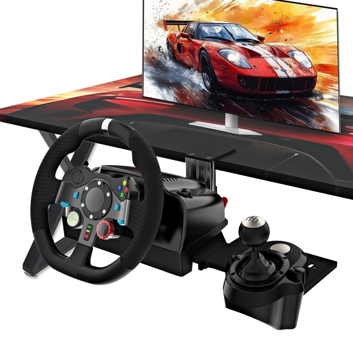 1X Desk Mount Clamp for Sim Racing Wheel Stand Simulator Cockpit Wheel Stand Rac