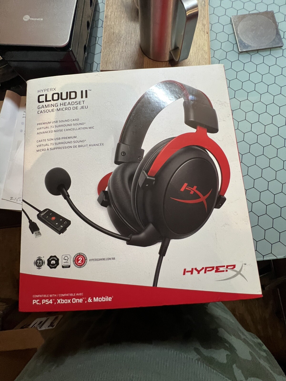 HyperX Cloud II Over-Ear Gaming Headset – Black/Red(wired)