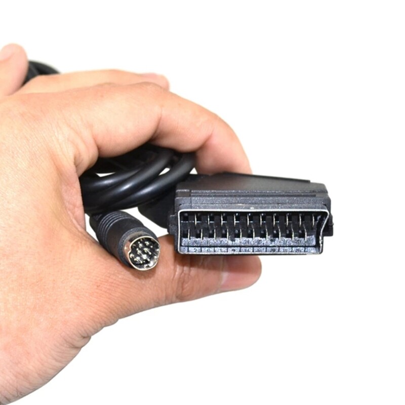 1.8m/5.9ft Scart RGB Cable Audio Cord Video Connector for for