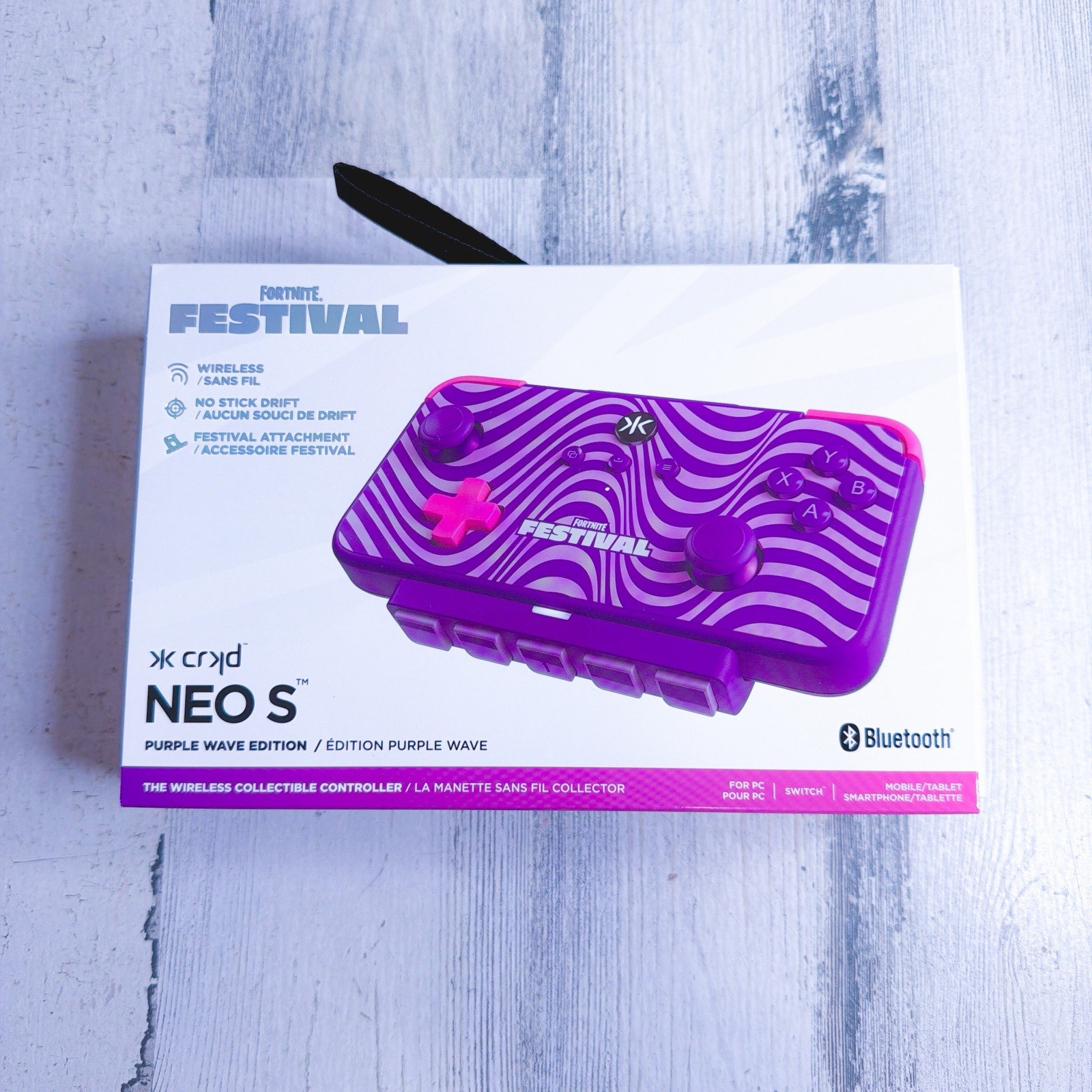 CRKD Neo S Controller Purple Wave Fortnite Festival Edition – Nintendo Switch