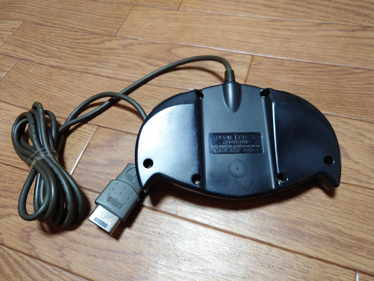 ASCII Pad X Controller Black ASC-0601T Sega Saturn SS OEM Rapid Fire JP Tested