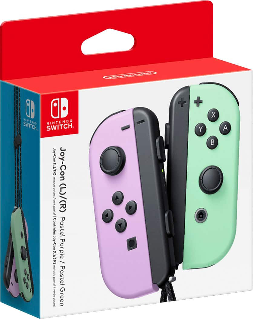 Nintendo – Joy-Con (L/R) Wireless Controllers – Pastel Purple/ Pastel Green