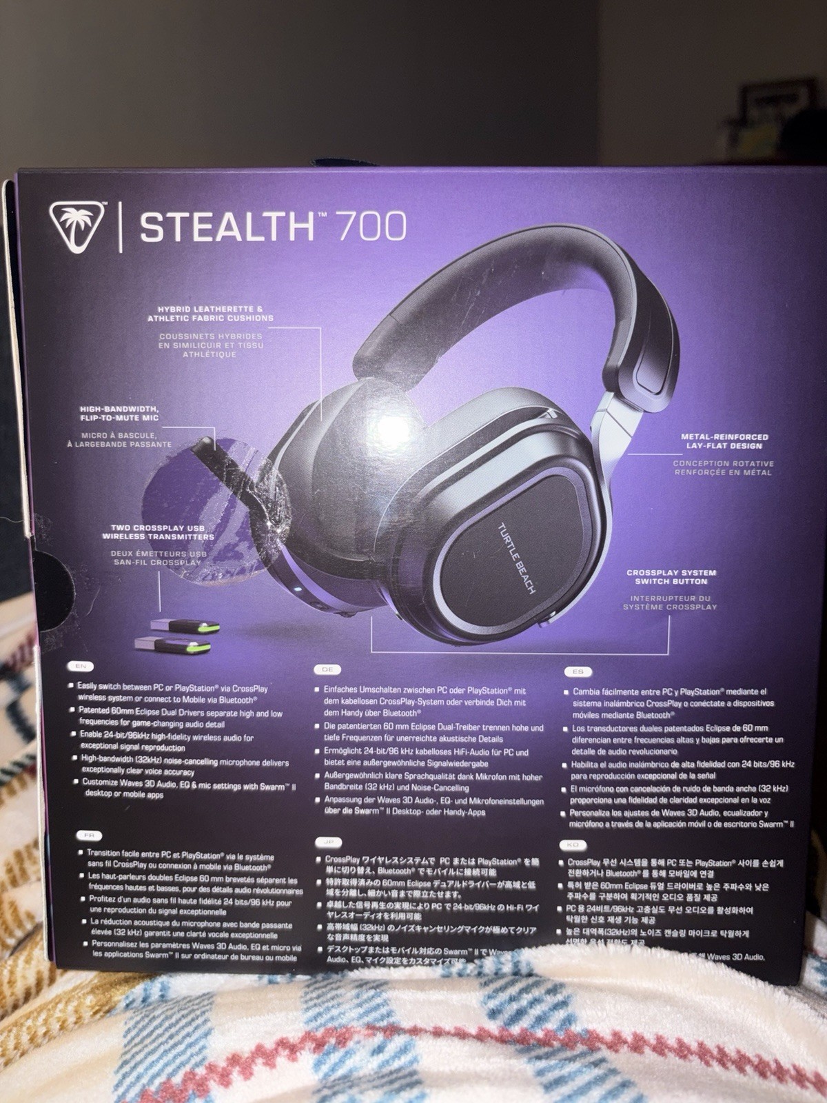 Turtle Beach Stealth 700 Wireless Gaming Headset Bluetooth USB Boom Mic Black