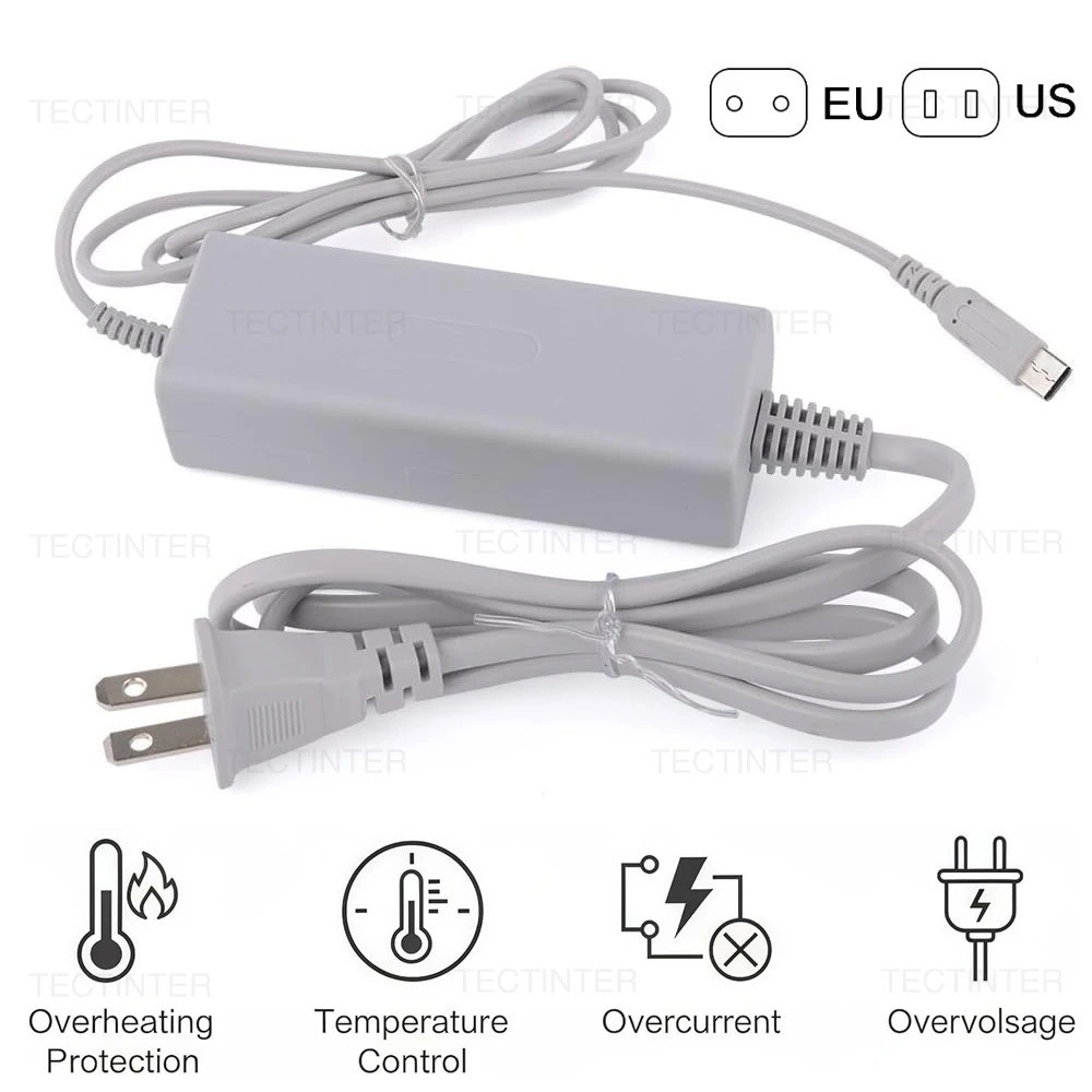 Wii U Console AC Adapter Power Supply Charger EU US Plug Compatible with Nintend
