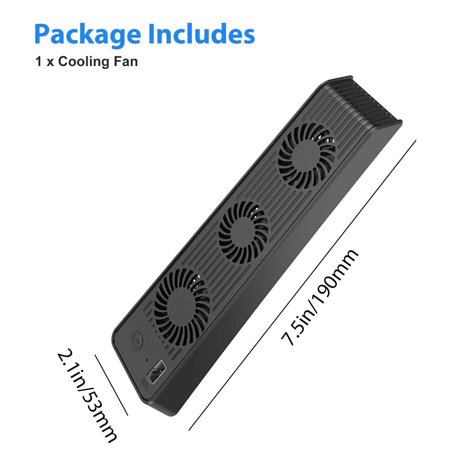 For PS5 PlayStation 5 Cooling Fan 3 Blue LED Lights Enhance Your Gaming Setup
